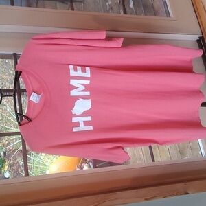 Gildan Pink Graphic‎ "Home-Wisconsin" Short Sleeve Sz. XL T-shirt
